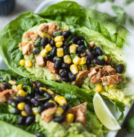 Kyllingtaco på hjertesalat