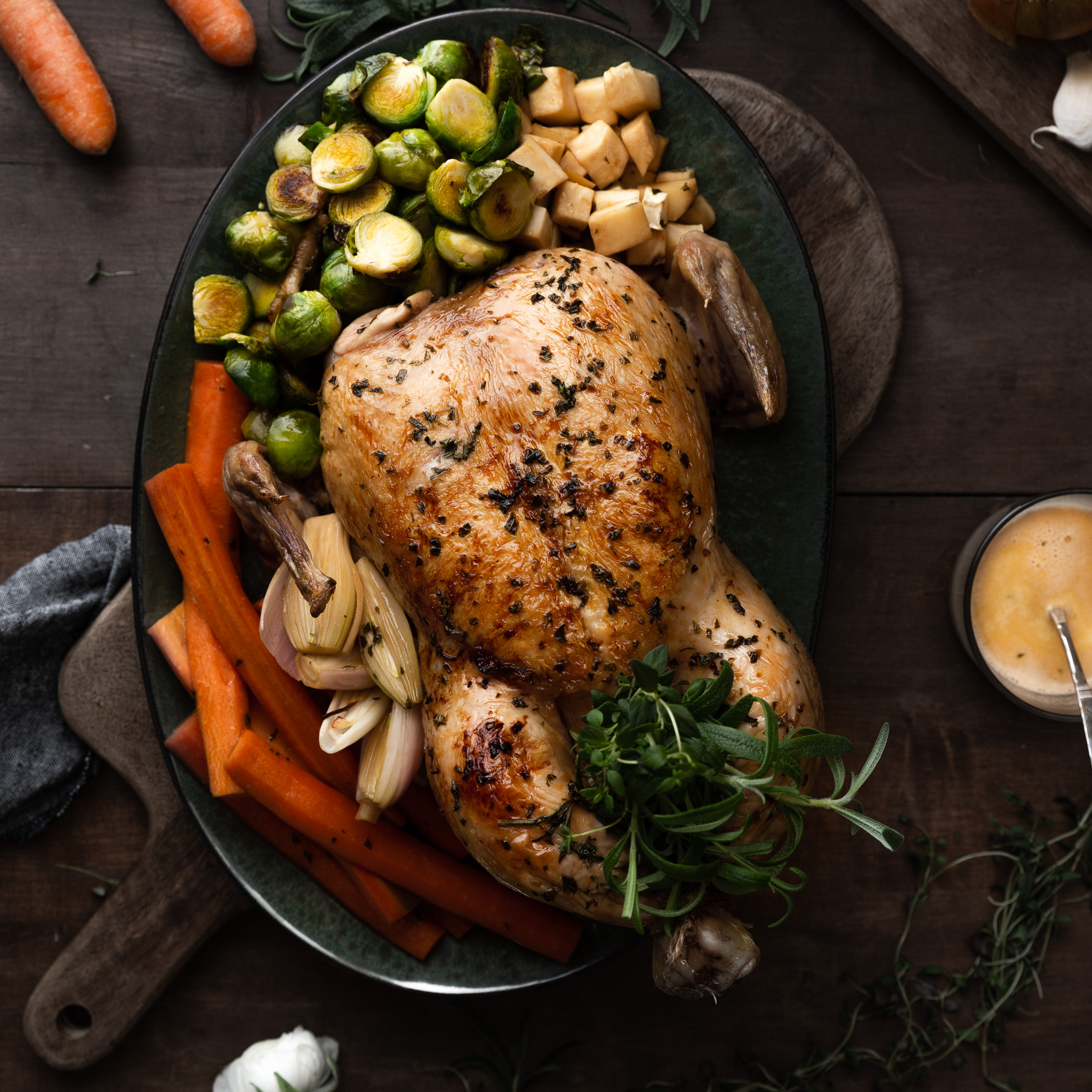 Helstekt timian kylling