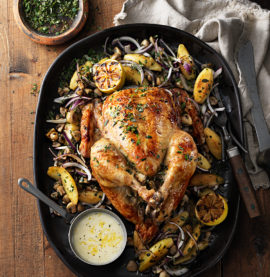 Ovnsgrillet hel kylling