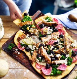 Hevefri Pizza Bianco med kylling og grønnkål