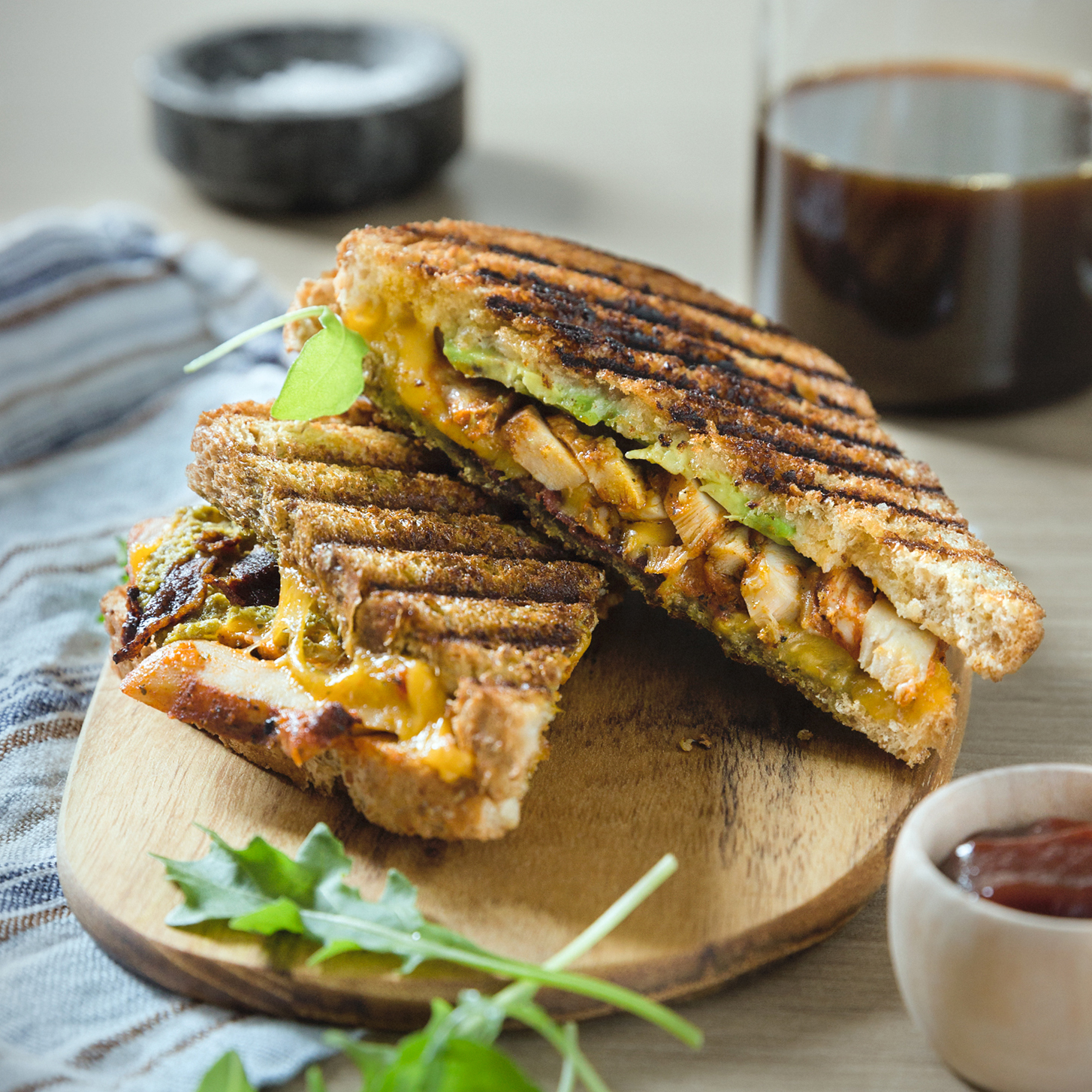 Kyllingtoast med bbq