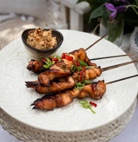 Kyllingspyd med cashew dipp