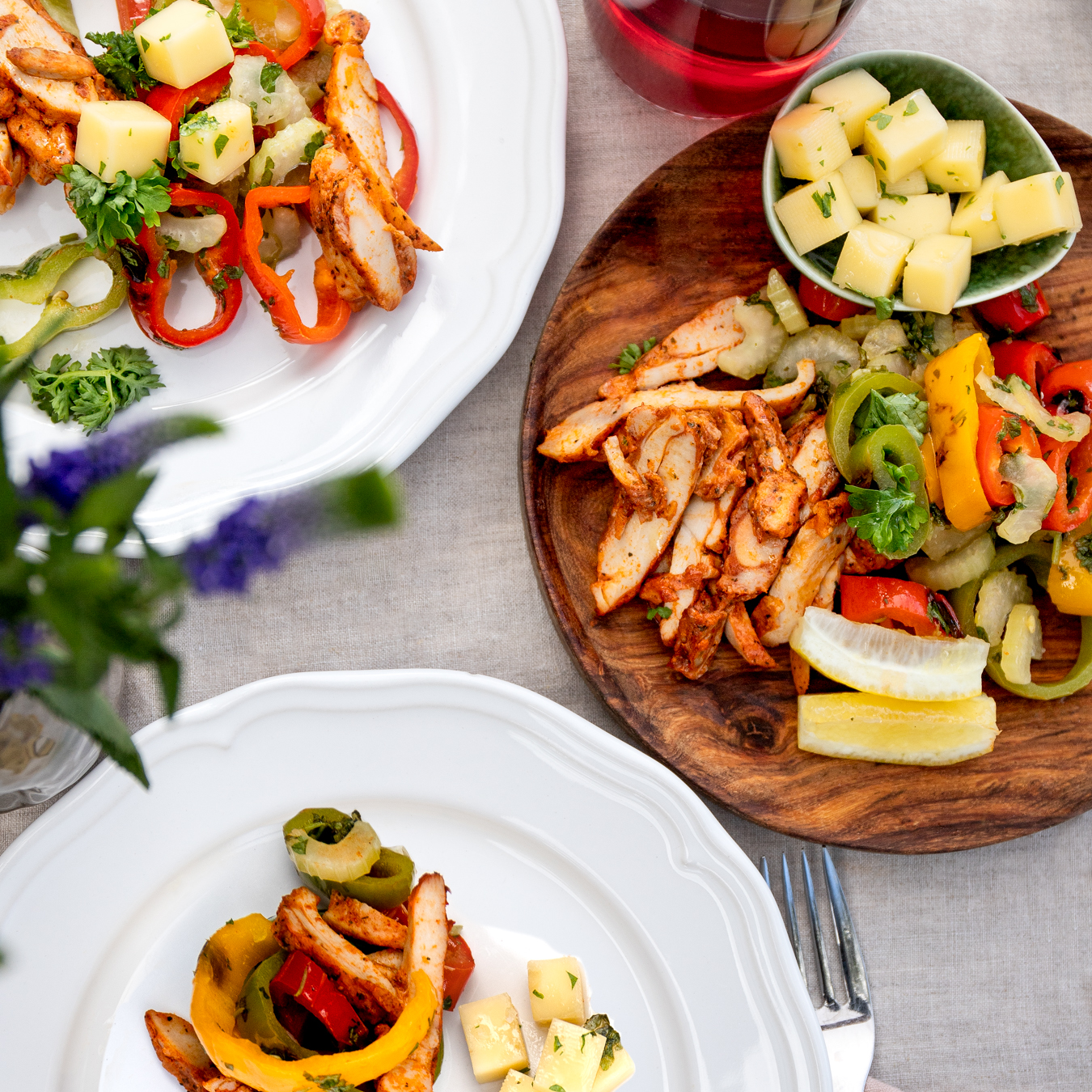 Grillet paprika salat