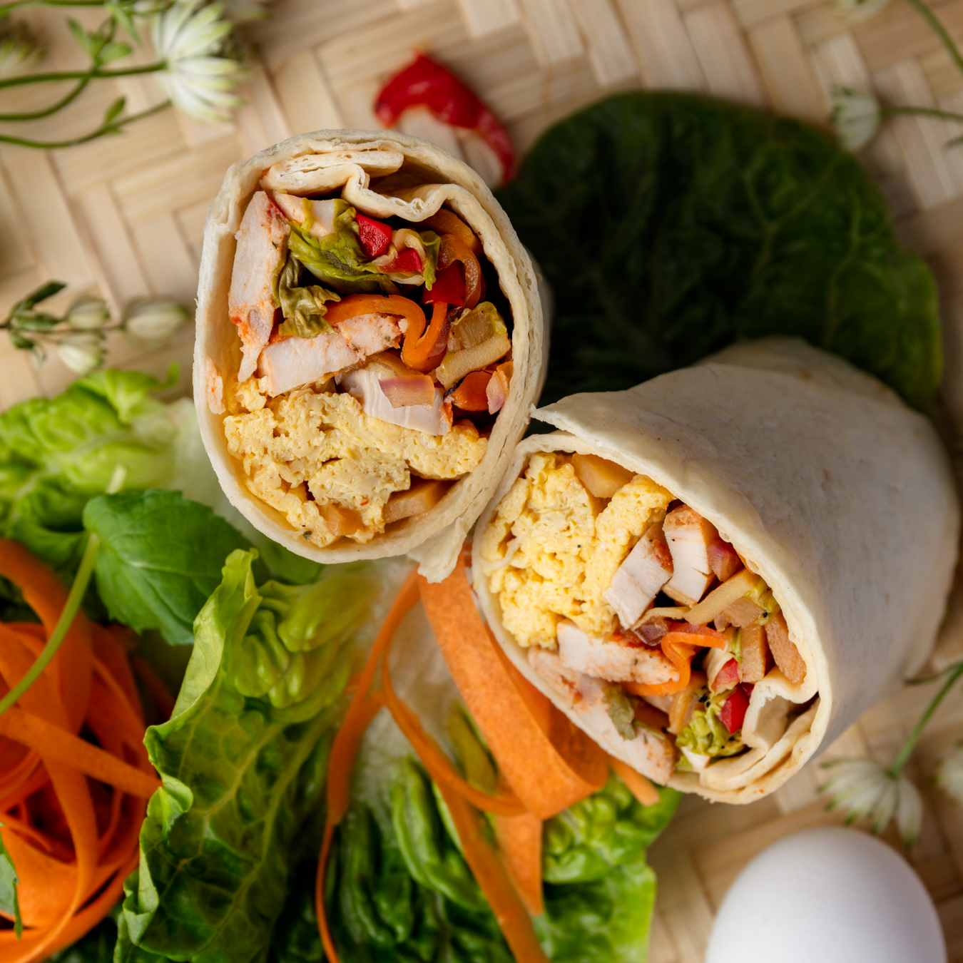 teriyaki kylling wrap